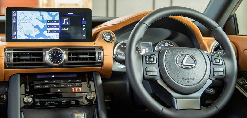 Interior of a Lexus IS new model