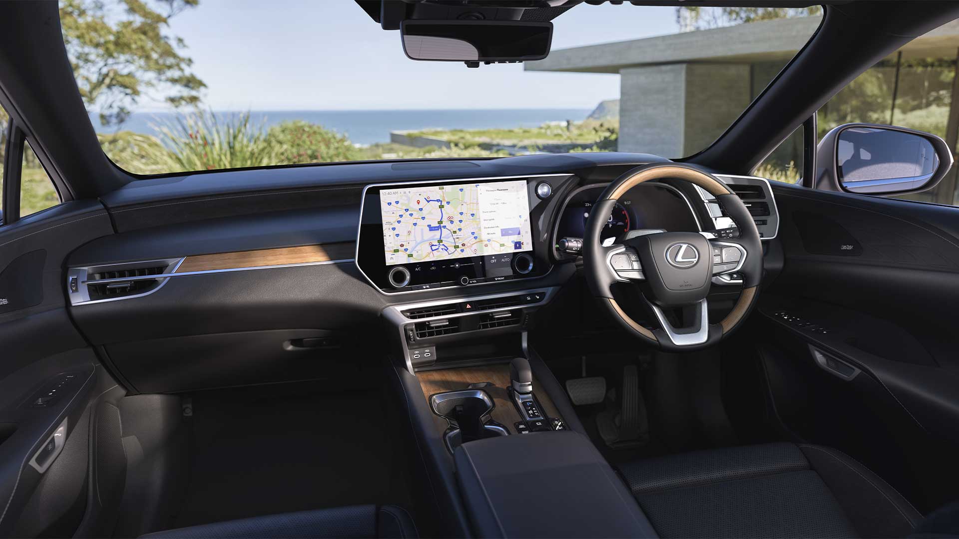 Lexus Connected Trip displayed on the multimedia screen