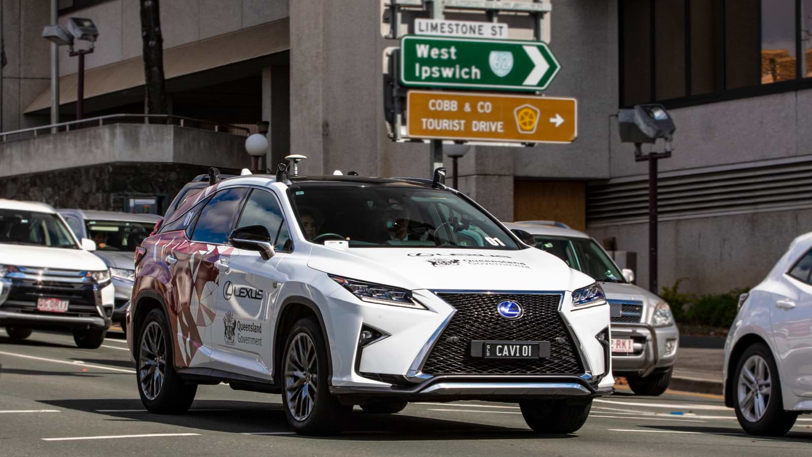 Two Lexus RX 450h F Sport SUVs have been fitted with sensitive DSRC equipment that enables them to communicate with each other and with roadside infrastructure such as traffic lights.