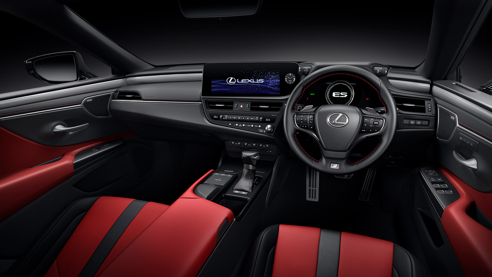 Interior of the 2021 Lexus ES 300h Sports Luxury.