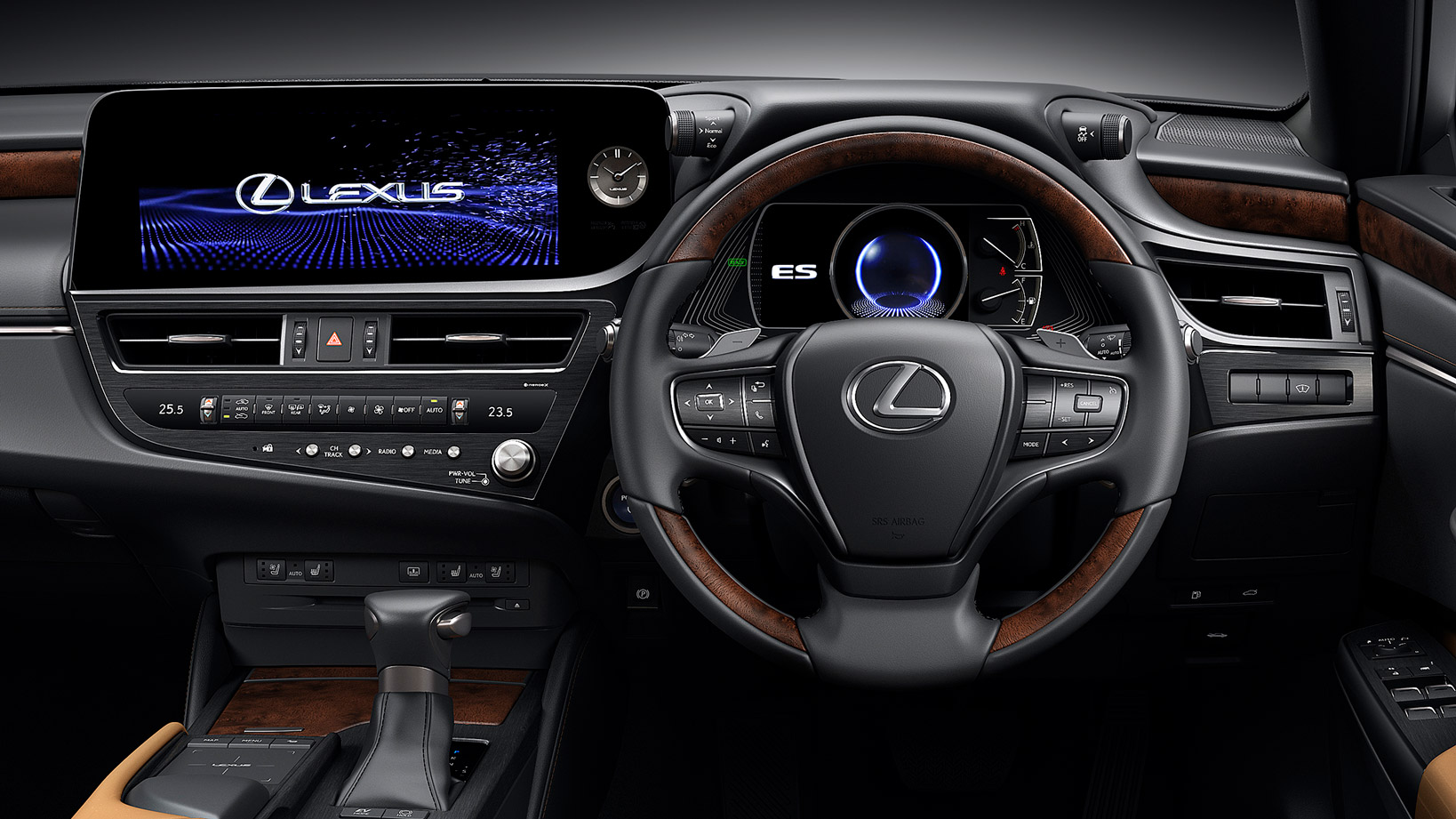 Interior of the 2021 Lexus ES 300h Sports Luxury.